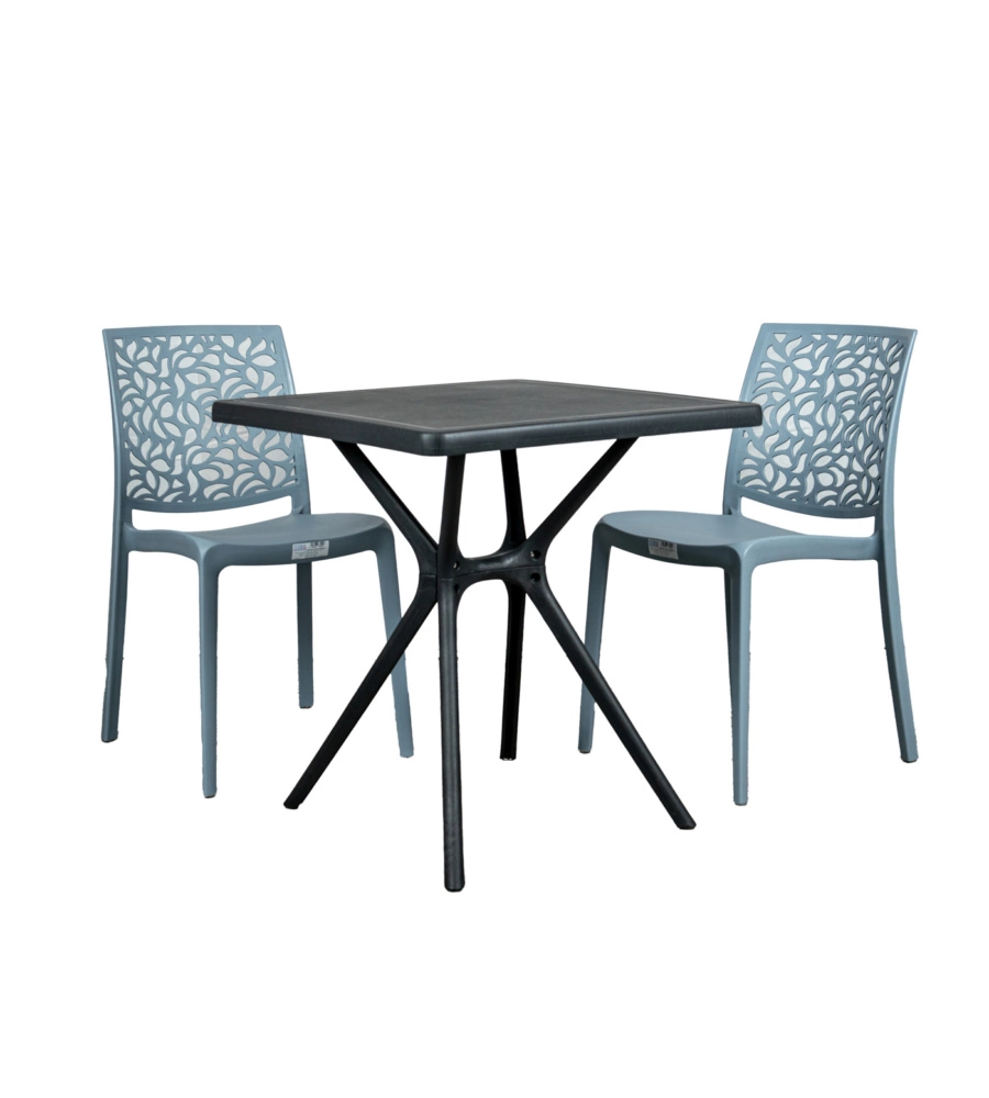 SEDIA DA INTERNO MONOBLOCCO "LONDON" IN RESINA COLOR CEMENTO, 44X56X83,5 CM